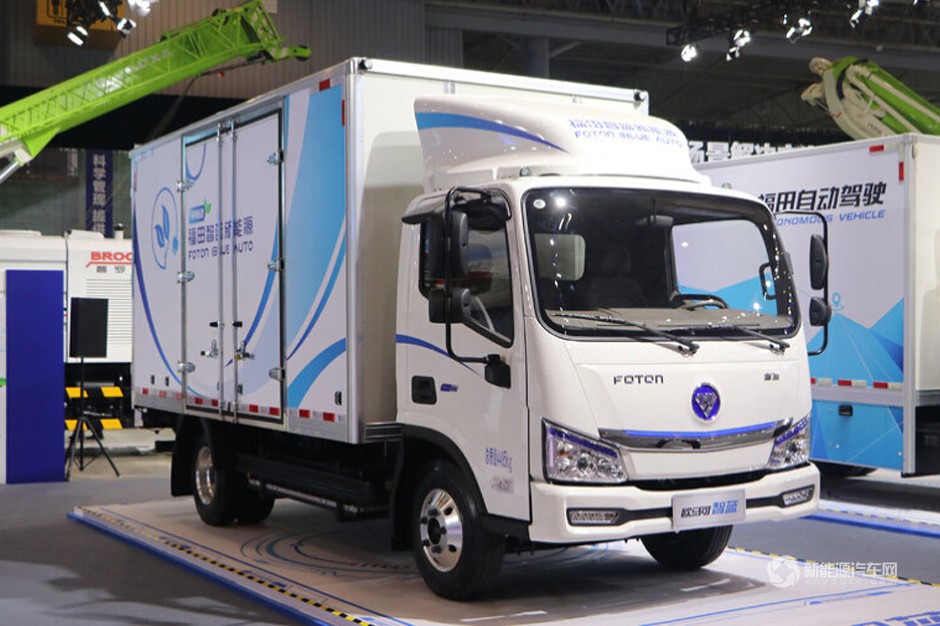 福田欧马可智蓝 4.5T 4.14米单排纯电动厢式运输车(BJ5045XXYEV3))