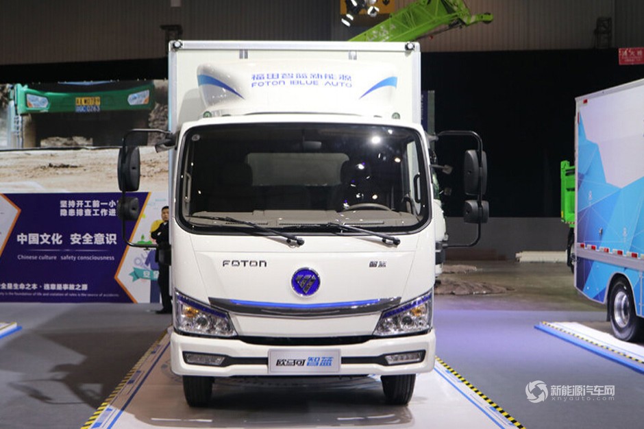 福田欧马可智蓝 4.5T 4.14米单排纯电动厢式运输车(BJ5045XXYEV3))