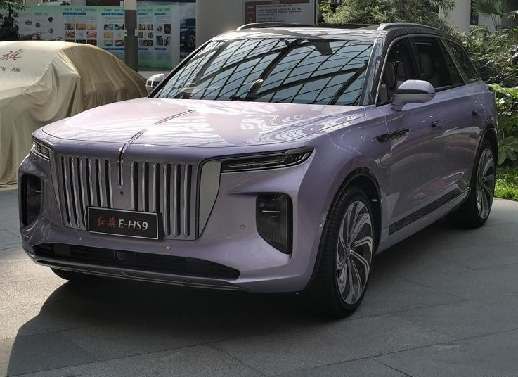 红旗E-HS9实车曝光 采用紫色车身颜色