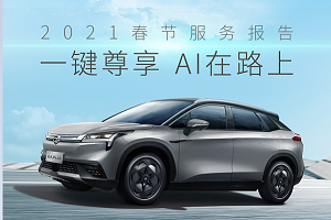 广汽埃安春节服务报告：83%AION LX用户使用免费基础保养