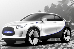 尺寸与MINI COUNTRYMAN相当 smart纯电SUV渲染图