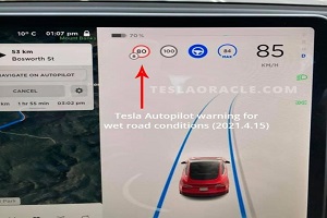 并会提示合理车速 特斯拉Autopilot将新增湿滑路面识别