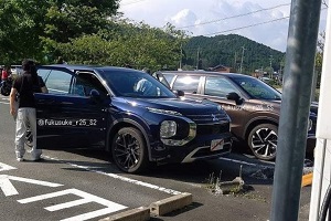 纯电续航100公里 疑似全新三菱欧蓝德PHEV谍照