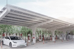2021年7月17日将发布 特斯拉上海光储充一体化超级充电站落成