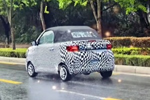 采用软顶敞篷设计 宏光MINIEV敞篷版量产车谍照