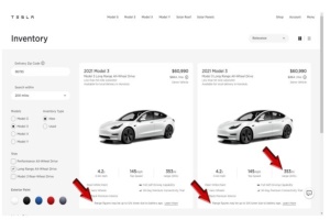 特斯拉部分Model 3使用2017年电池组 续航有所缩减