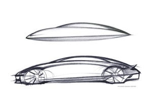 专属品牌发布在即 现代汽车首次曝光“IONIQ(艾尼氪) 6”设计手稿