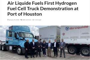 Hyzon联手液化空气集团向休斯顿港交付氢能重卡
