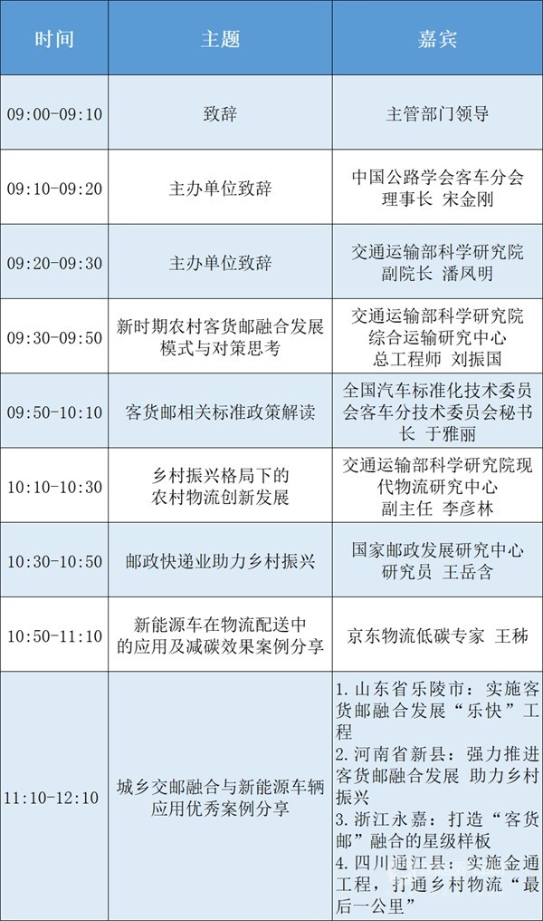 新时期城乡客货运输融合创新研讨会 道路运输车辆展