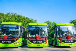 绿色添彩出行“幸福度”34辆苏州金龙纯电客车交付广州南沙