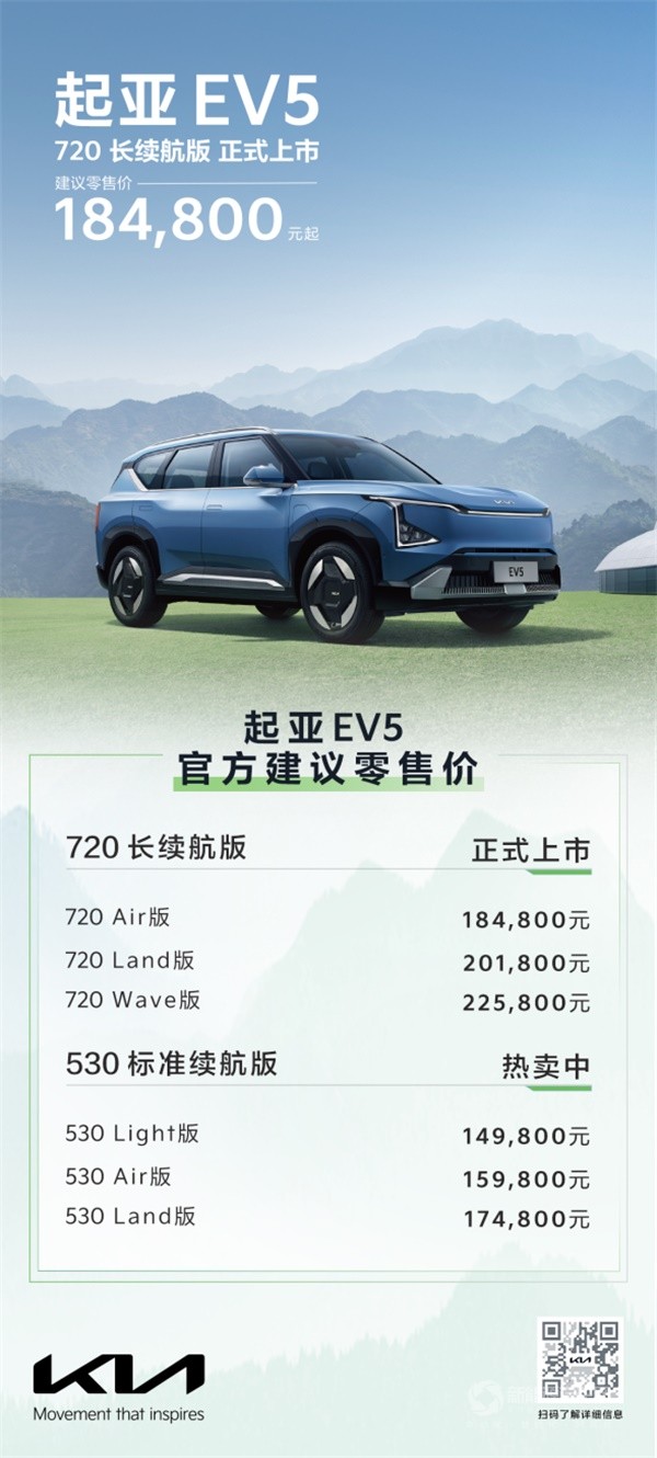 起亚EV5 720长续航版