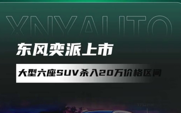 奕派008,大六座suv杀入20万价格区间