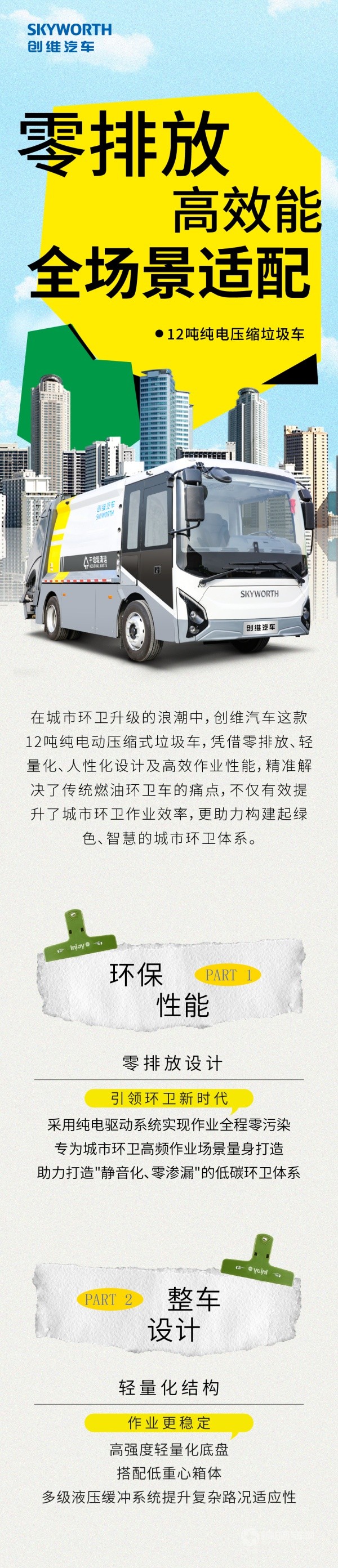 创维12吨纯电压缩垃圾车