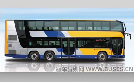 福田欧辉BJ6128EVCA双层公交车（纯电动24-68座）