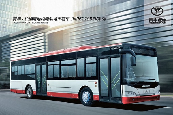 青年JNP6120BEV公交车（纯电动23-38座）